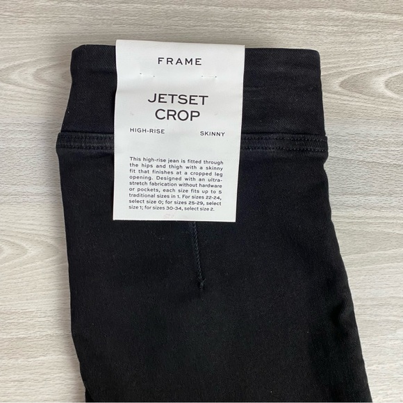 Frame The Jetset Skinny High Rise Crop Skinny Denim Leggings Size Small 2 - Picture 13 of 15